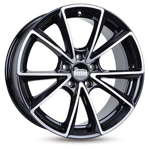 MAM WHEELS MAM A5 black front polished 8.0Jx19 5x112 ET30