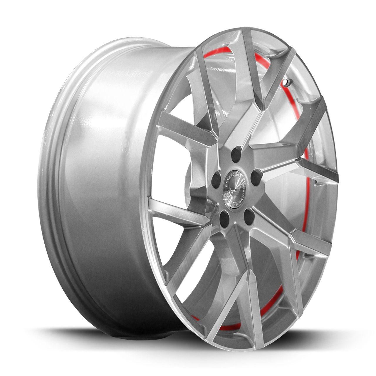 BARRACUDA BARRACUDA TZUNAMEE EVO Silver brushed undercut Trimline red 8.5Jx19 5x112 ET43
