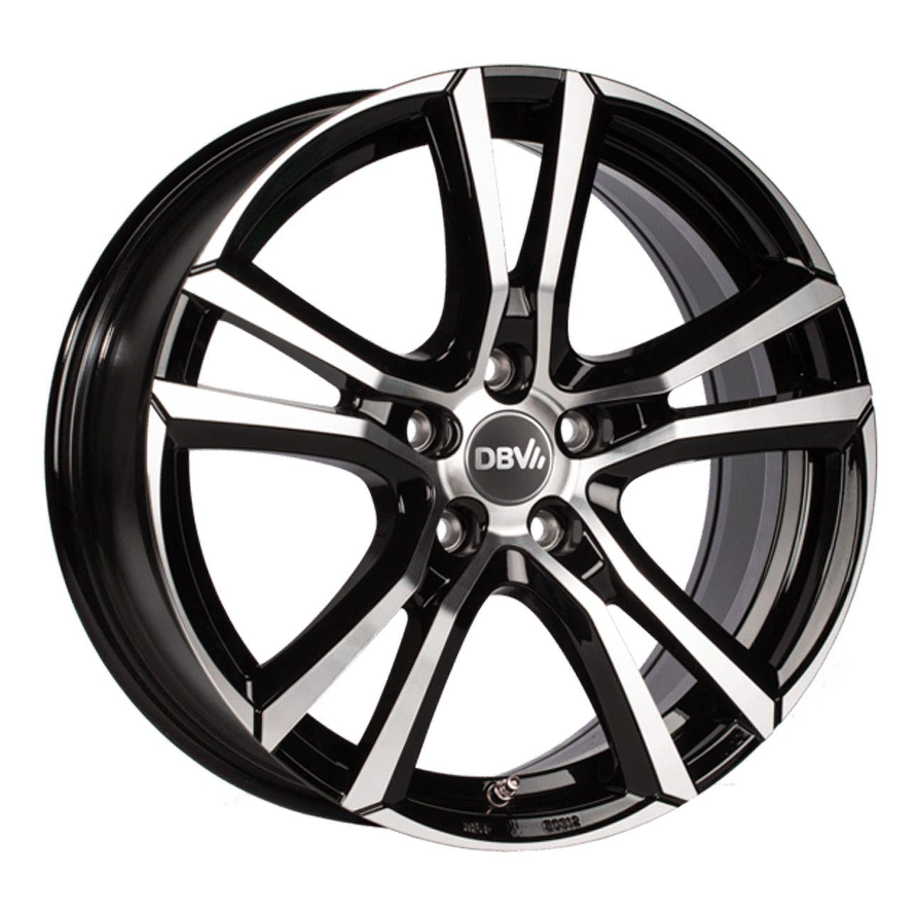 DBV DBV ANDORRA schwarz glänzend frontpoliert 6.5Jx16 5x100 ET40