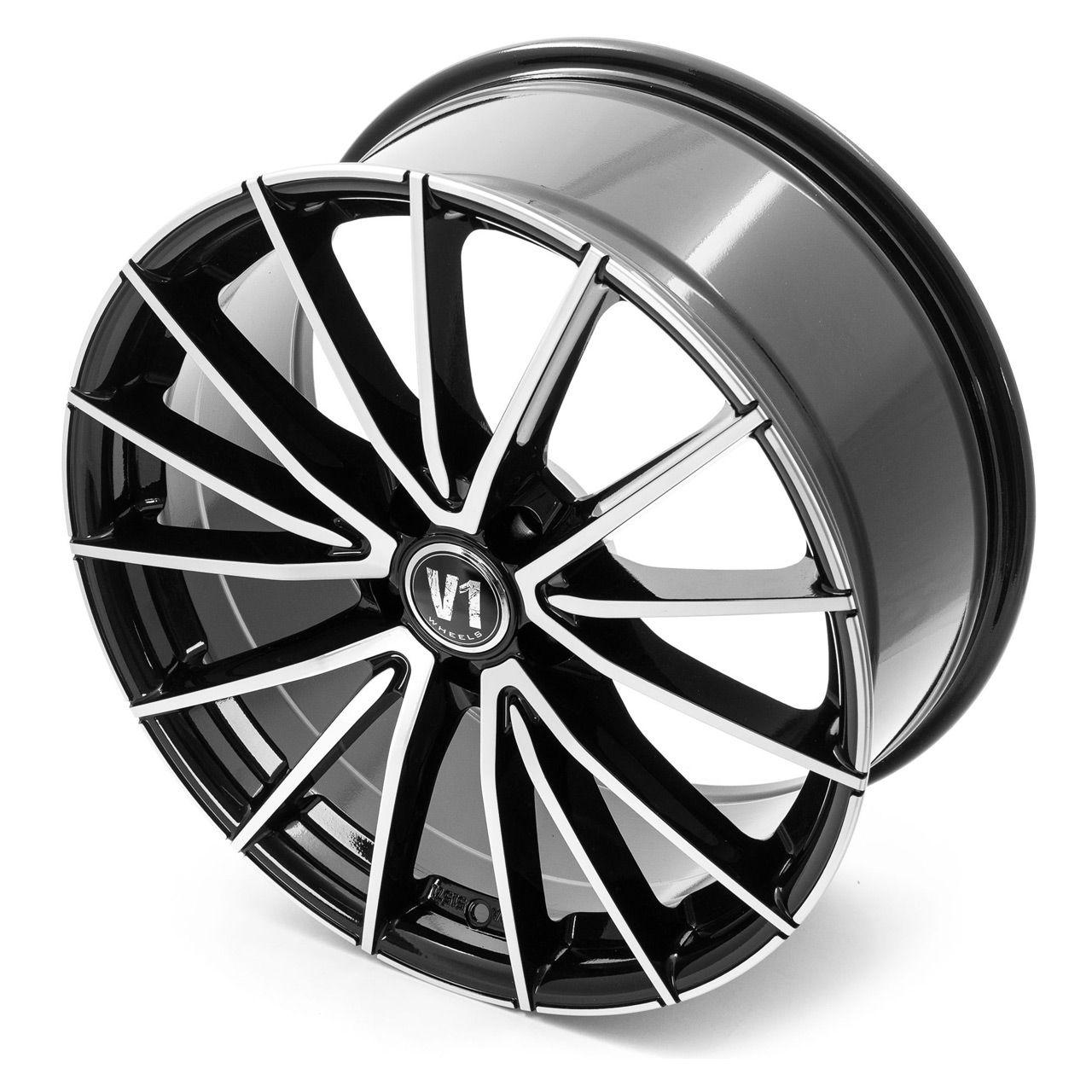 V1 WHEELS V2 schwarz hochglanzpoliert 8.0Jx18 5x112 ET45
