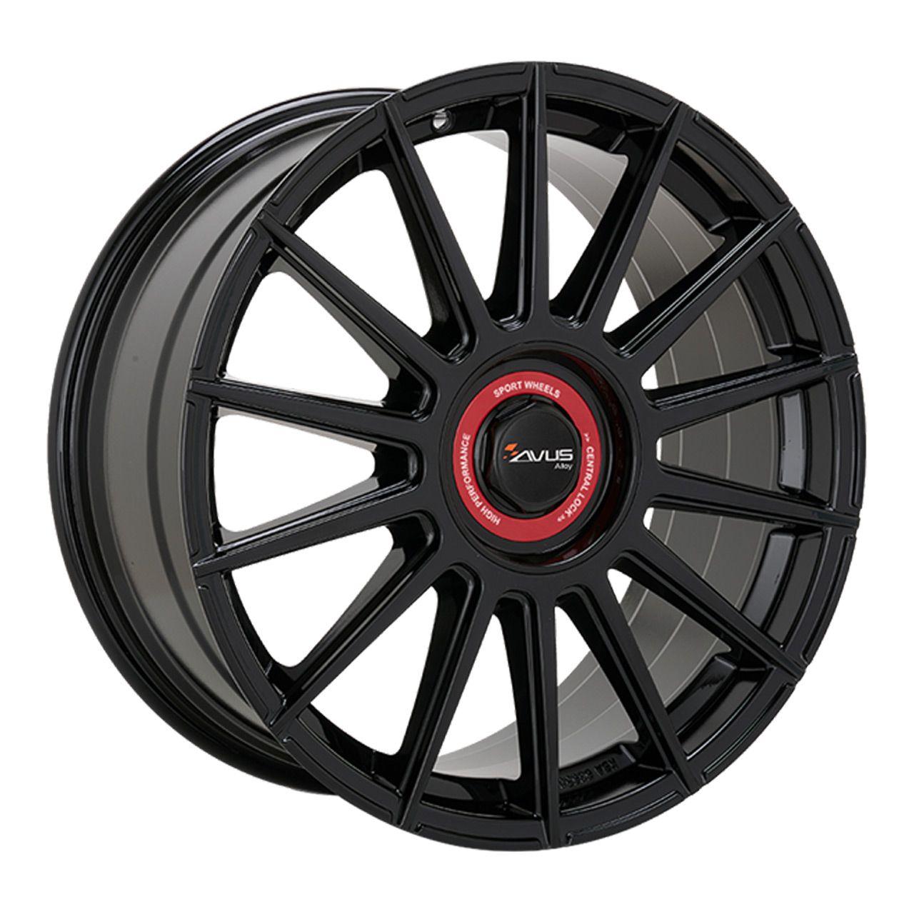 AVUS RACING AC-M09 black cap rosso 8.0Jx18 5x112/120 ET45