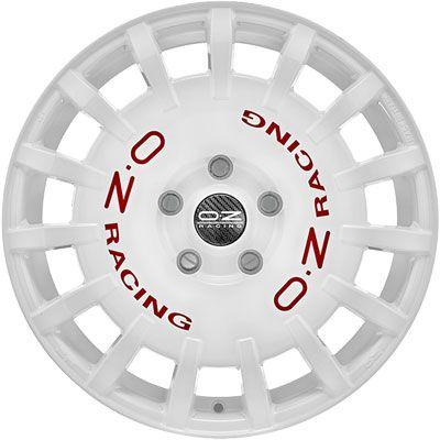 OZ RALLY RACING race white + red lettering 8.0Jx17 5x98 ET35