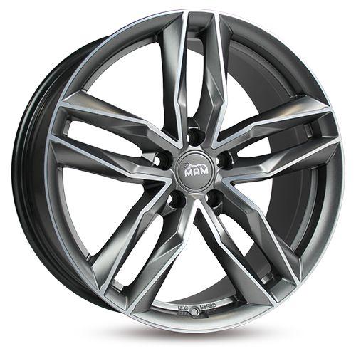 MAM WHEELS MAM RS3 matt palladium front polished 8.5Jx19 5x112 ET30