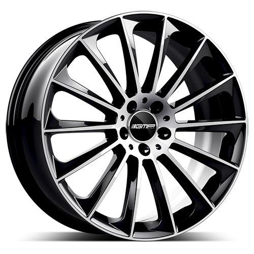 GMP STELLAR schwarz diamantgeschliffen 9.0Jx18 5x112 ET50