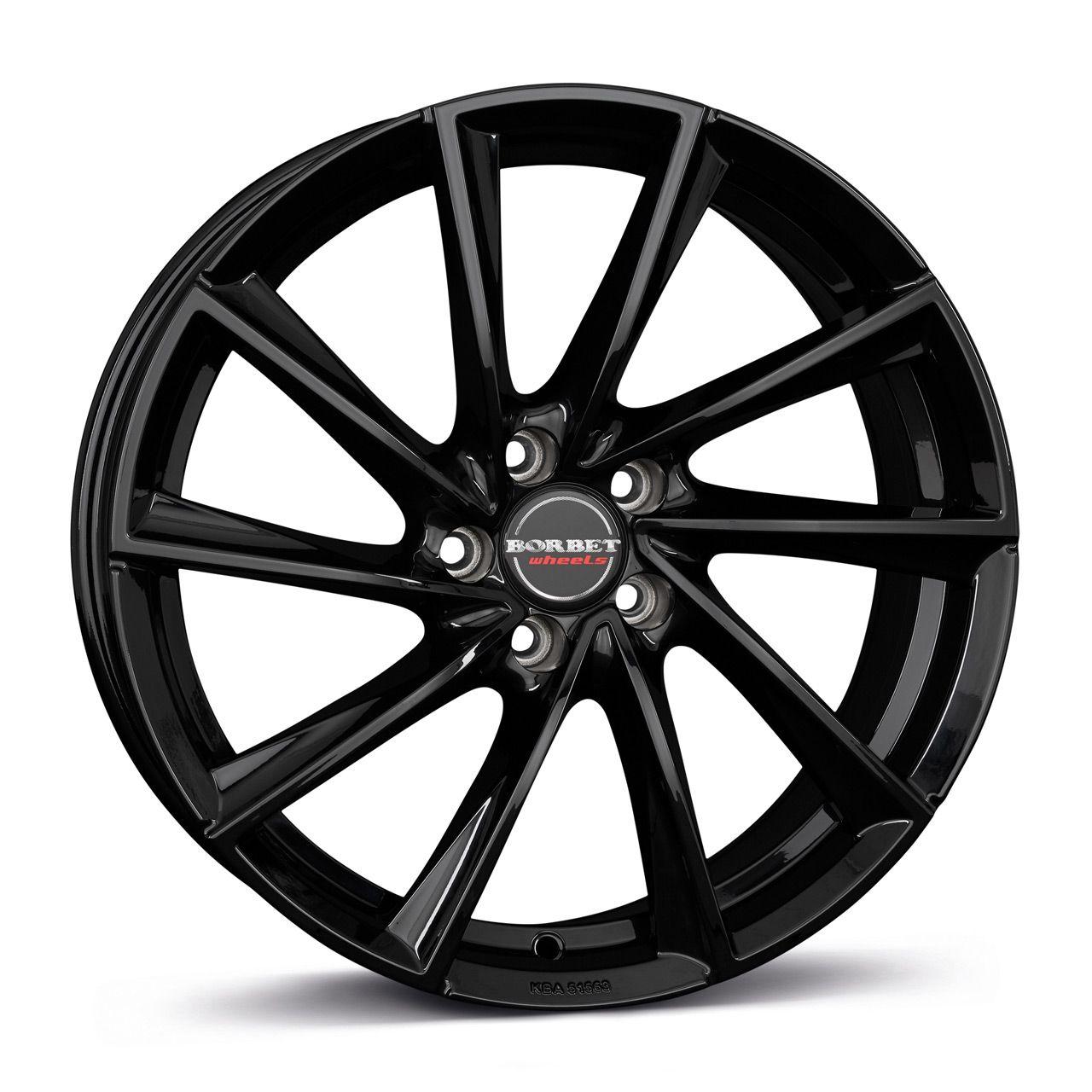 BORBET DESIGN V schwarz glänzend 7.0Jx16 5x112 ET48
