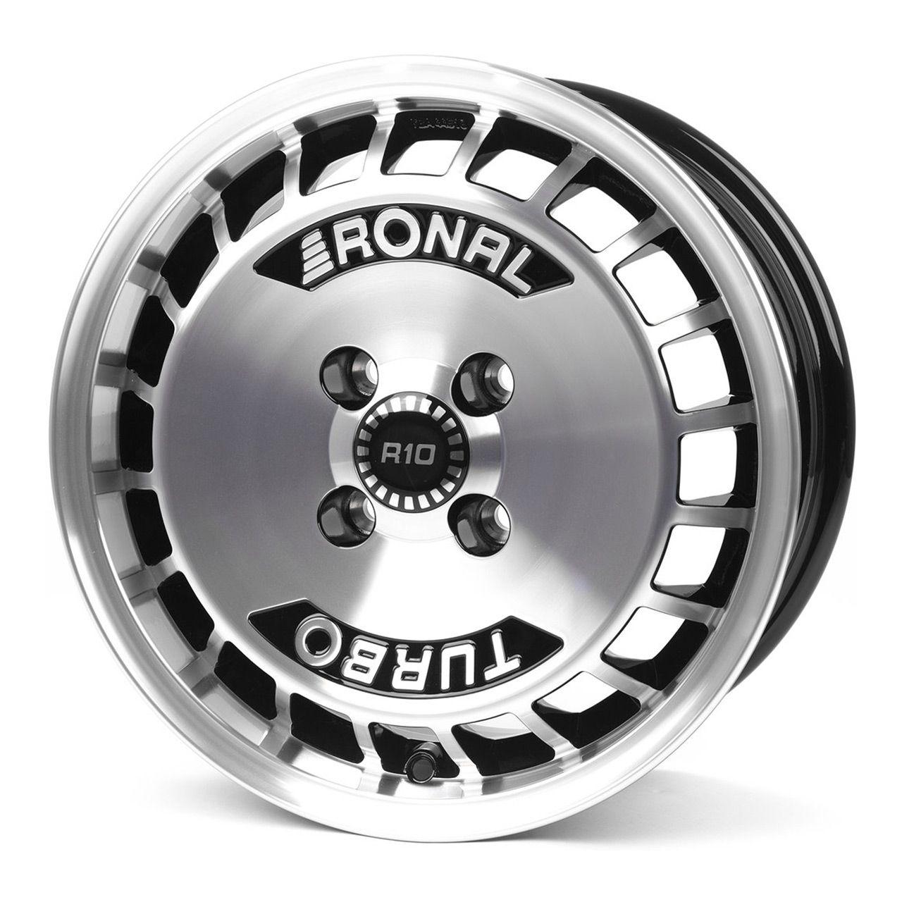 RONAL RONAL RONAL R10 TURBO schwarz-frontkopiert 7.0Jx15 4x100 ET37