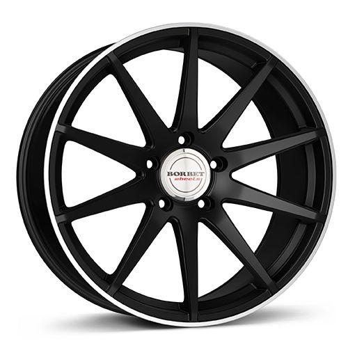 BORBET BORBET DESIGN GTX schwarzmatt poliert mit Edelstahlring 8.0Jx19 5x108 ET50