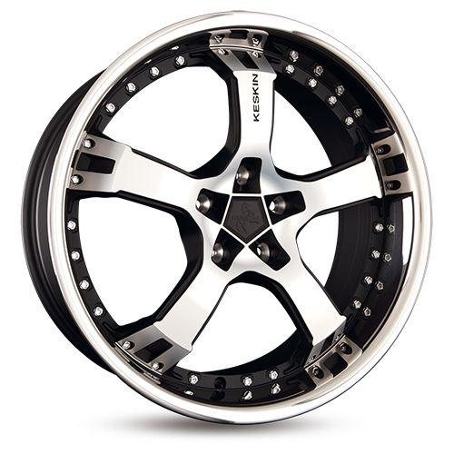 KESKIN WHEELS KESKIN WHEELS KT10 HUMERUS matt black front polish steel lip 9.5Jx18 5x100 ET25