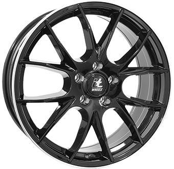 ITWHEELS KIRA shiny black polished lip 6.5Jx16 5x100 ET48
