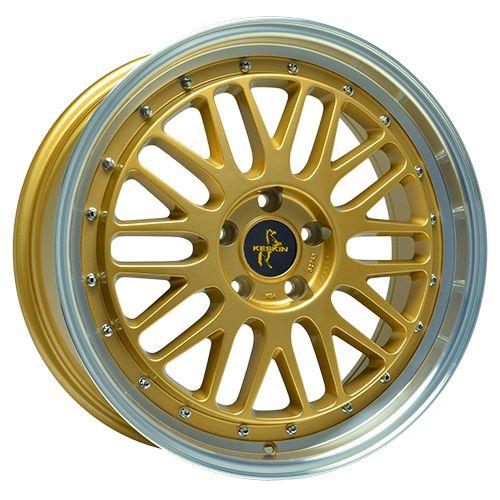 KESKIN WHEELS KT22 RETRO gold lip polished 8.0Jx18 5x112 ET30