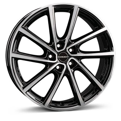 BORBET DESIGN V black polished glossy 7.0Jx19 5x114.3 ET40