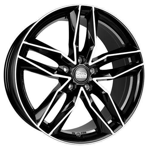 MAM WHEELS MAM RS3 black front polished 8.0Jx18 5x112 ET30