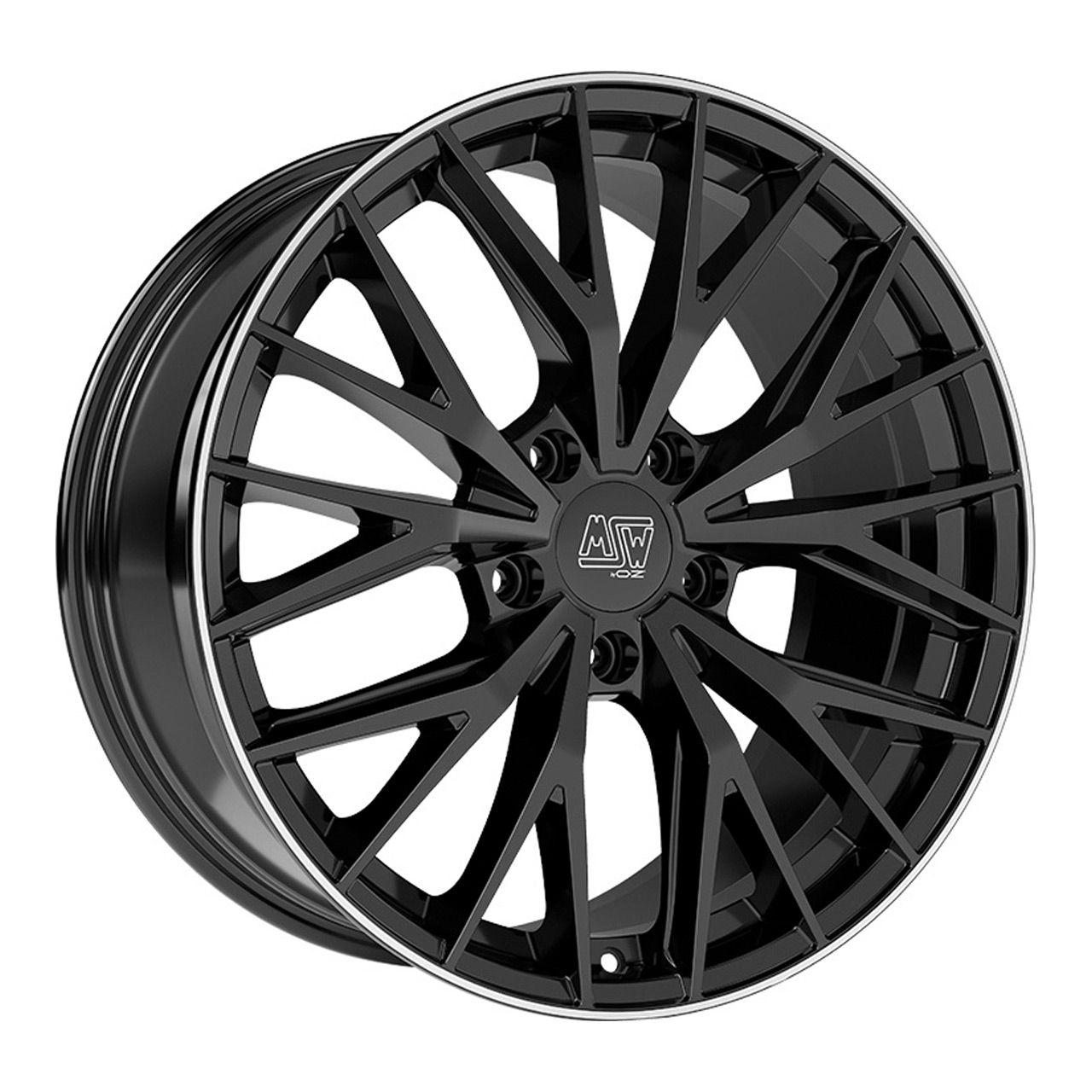 MSW (OZ) MSW 44 gloss black polished lip 9.0Jx20 5x130 ET50
