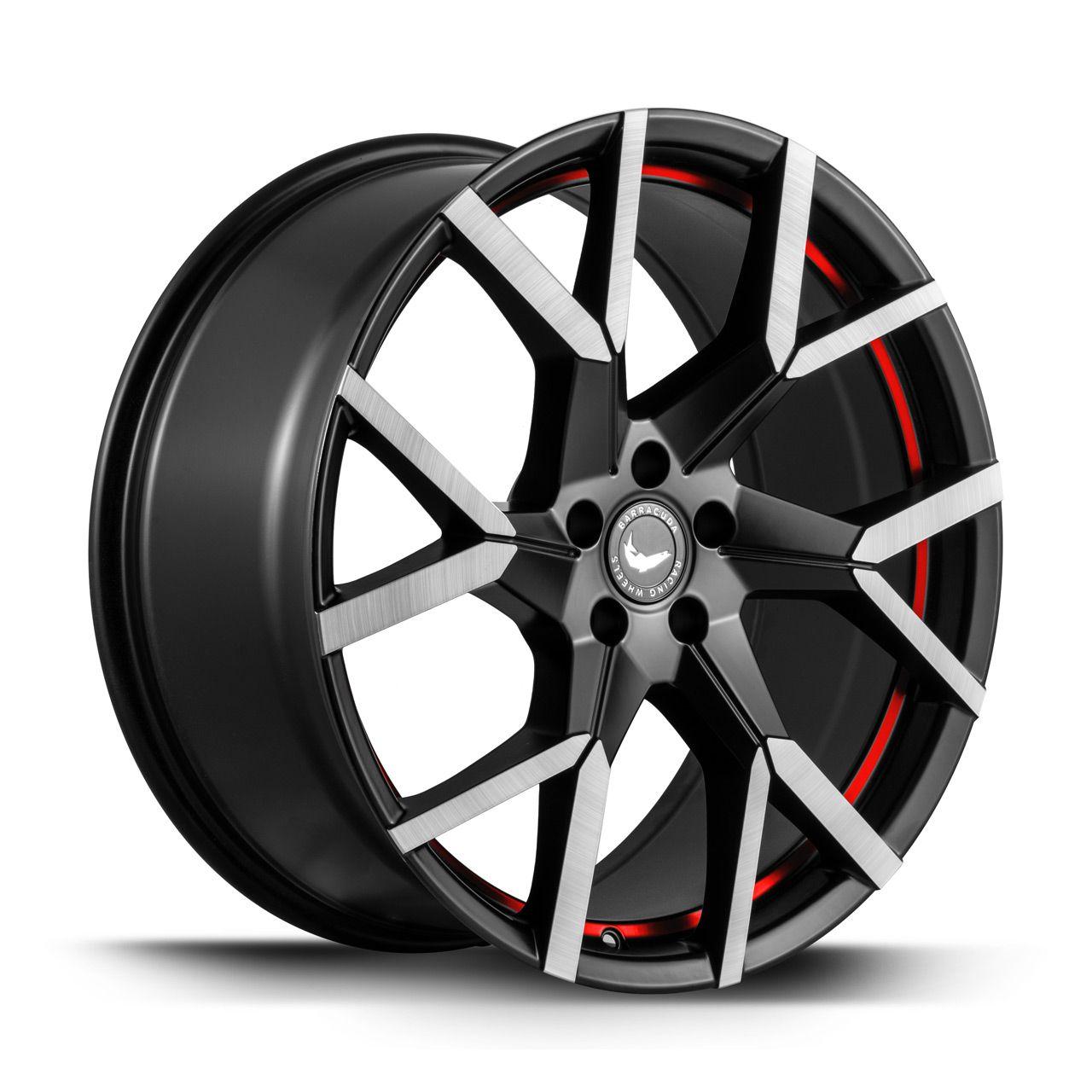 BARRACUDA BARRACUDA TZUNAMEE EVO dark Gunmetal brushed undercut Trimline red 8.5Jx19 5x112 ET43
