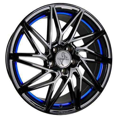 KESKIN WHEELS KT20 FUTURE black painted blue inside 8.0Jx18 5x112 ET30