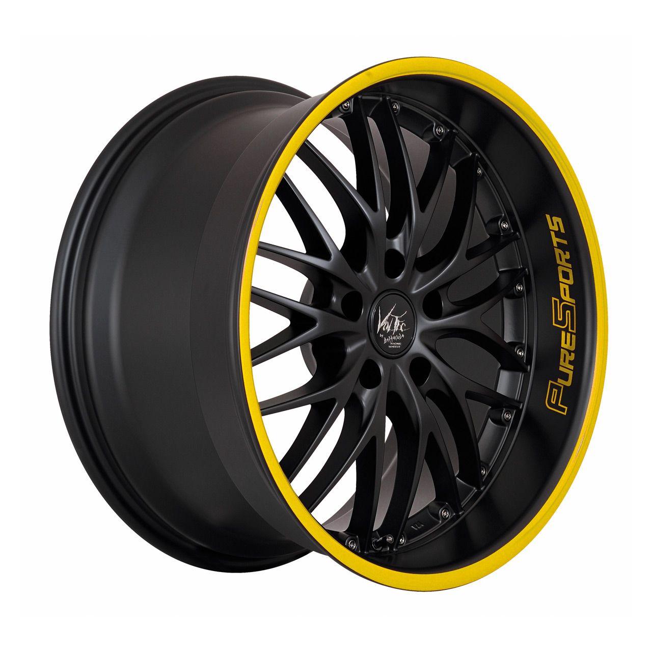 BARRACUDA BARRACUDA VOLTEC T6 mattblack puresports color trim gelb 8.0Jx18 5x120 ET38