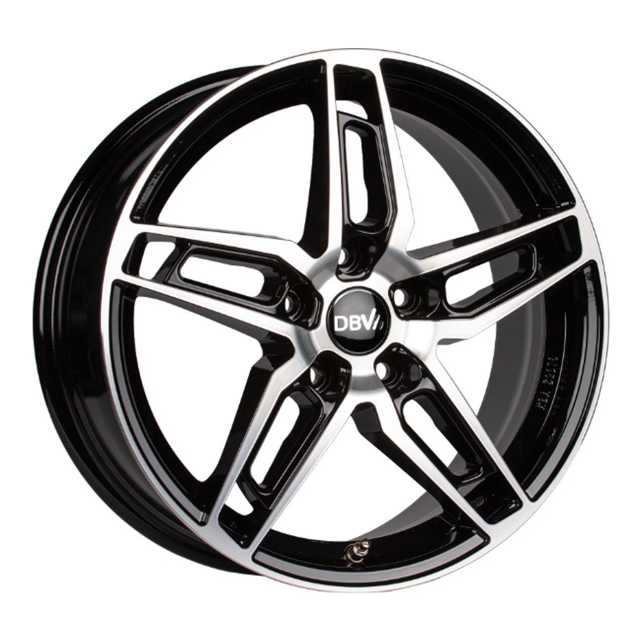 DBV 5DS 005 schwarz glänzend frontpoliert 7.0Jx17 5x112 ET38