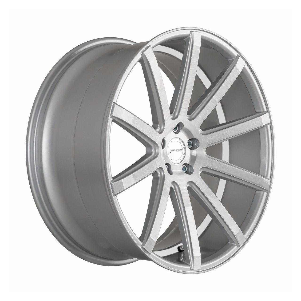 CORSPEED DEVILLE Silver-brushed-Surface/ undercut Color Trim weiß 9.0Jx21 5x112 ET35