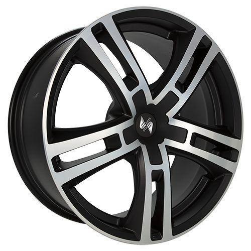 ETABETA URIEL schwarzmatt poliert - schwarze Kappe 10.0Jx22 5x120 ET40