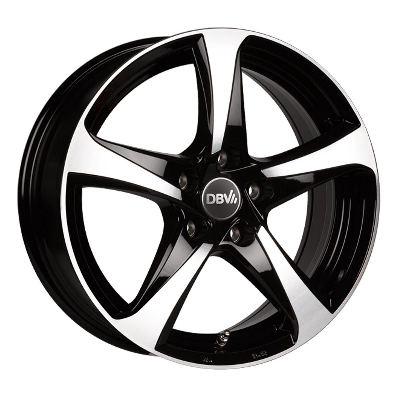 DBV DBV 5SP 001 schwarz glänzend frontpoliert 6.0Jx15 5x114.3 ET43