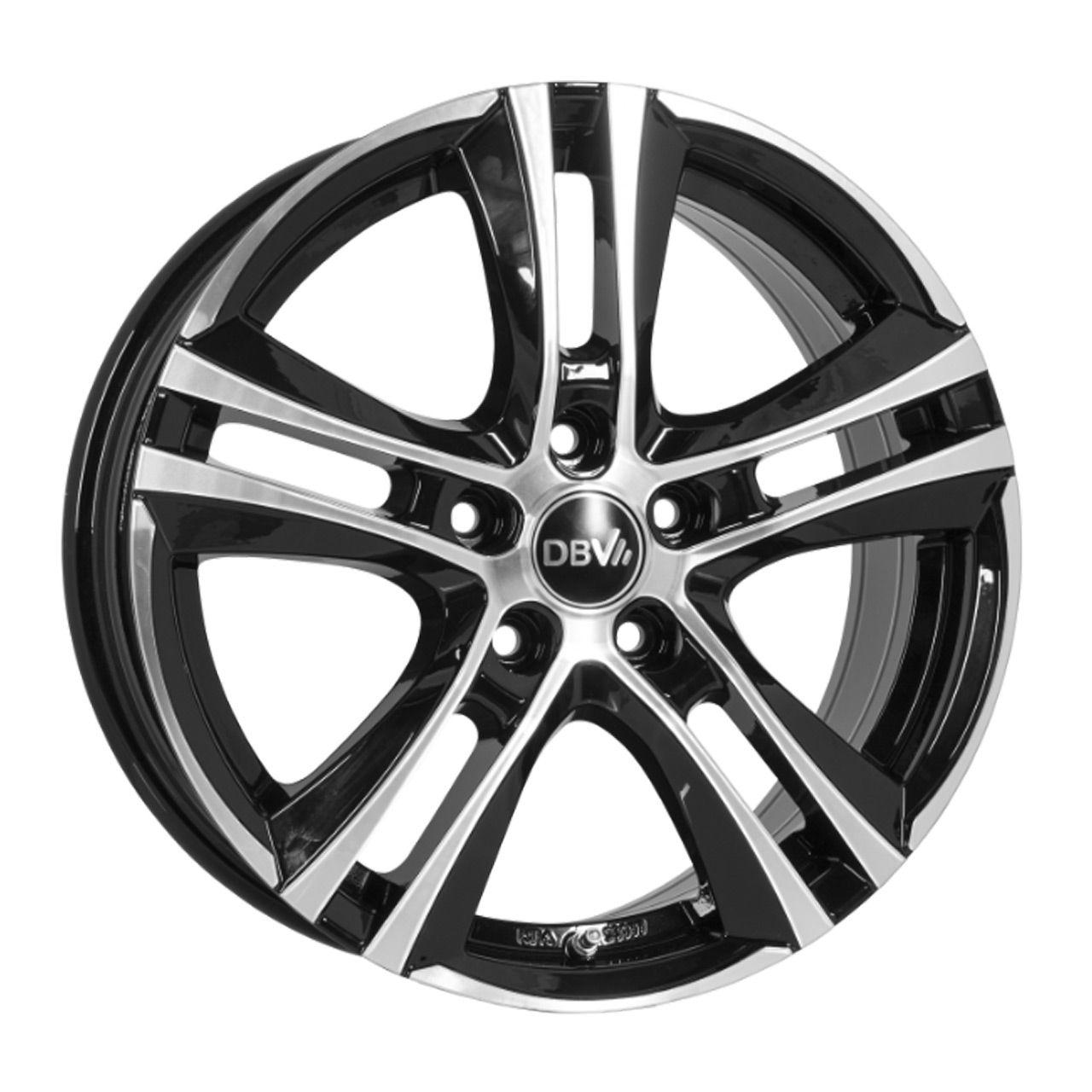 DBV ANDORRA II schwarz glänzend frontpoliert 7.5Jx18 5x114.3 ET38